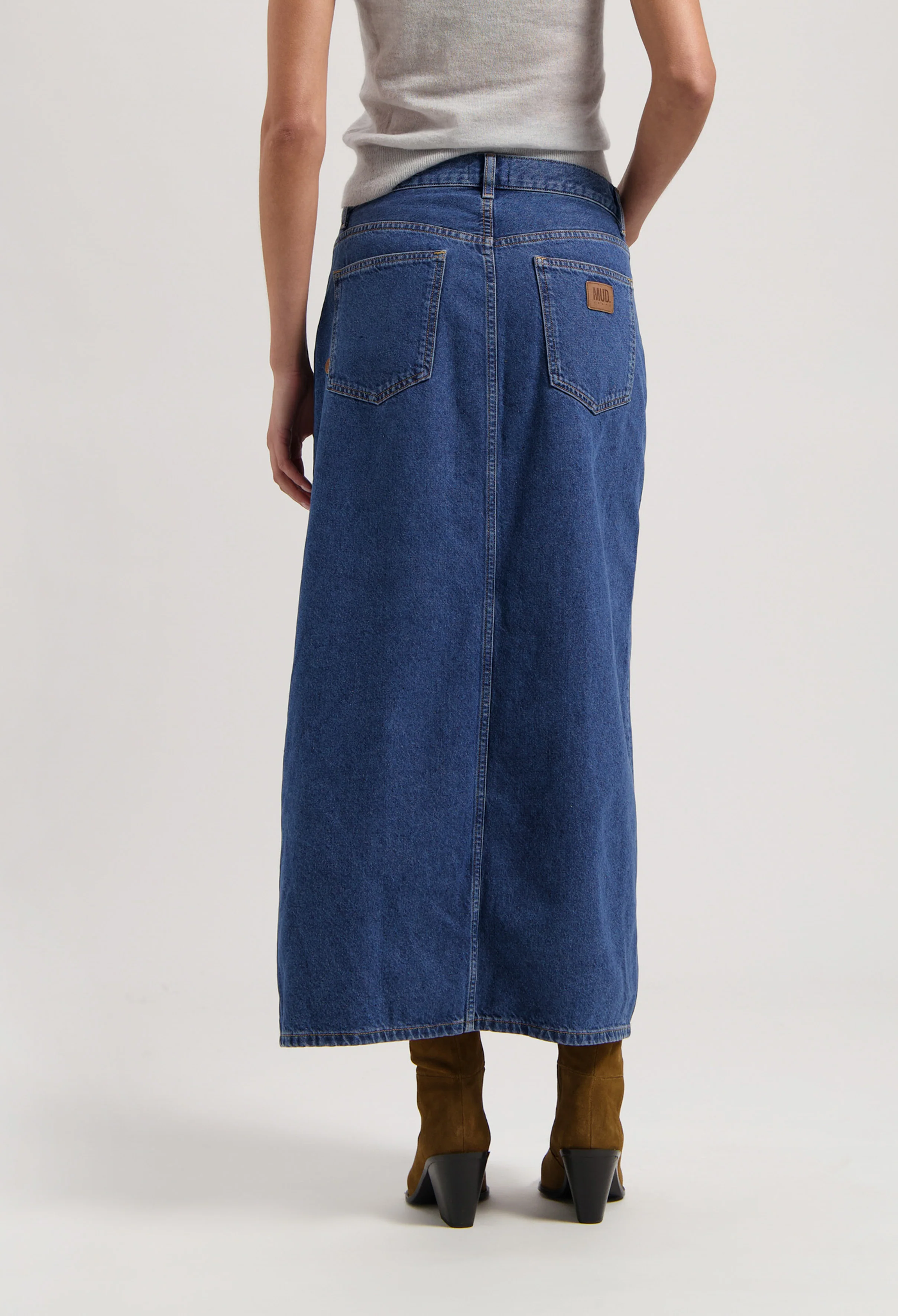 Lena Long Skirt - Medium Stone - Image 5