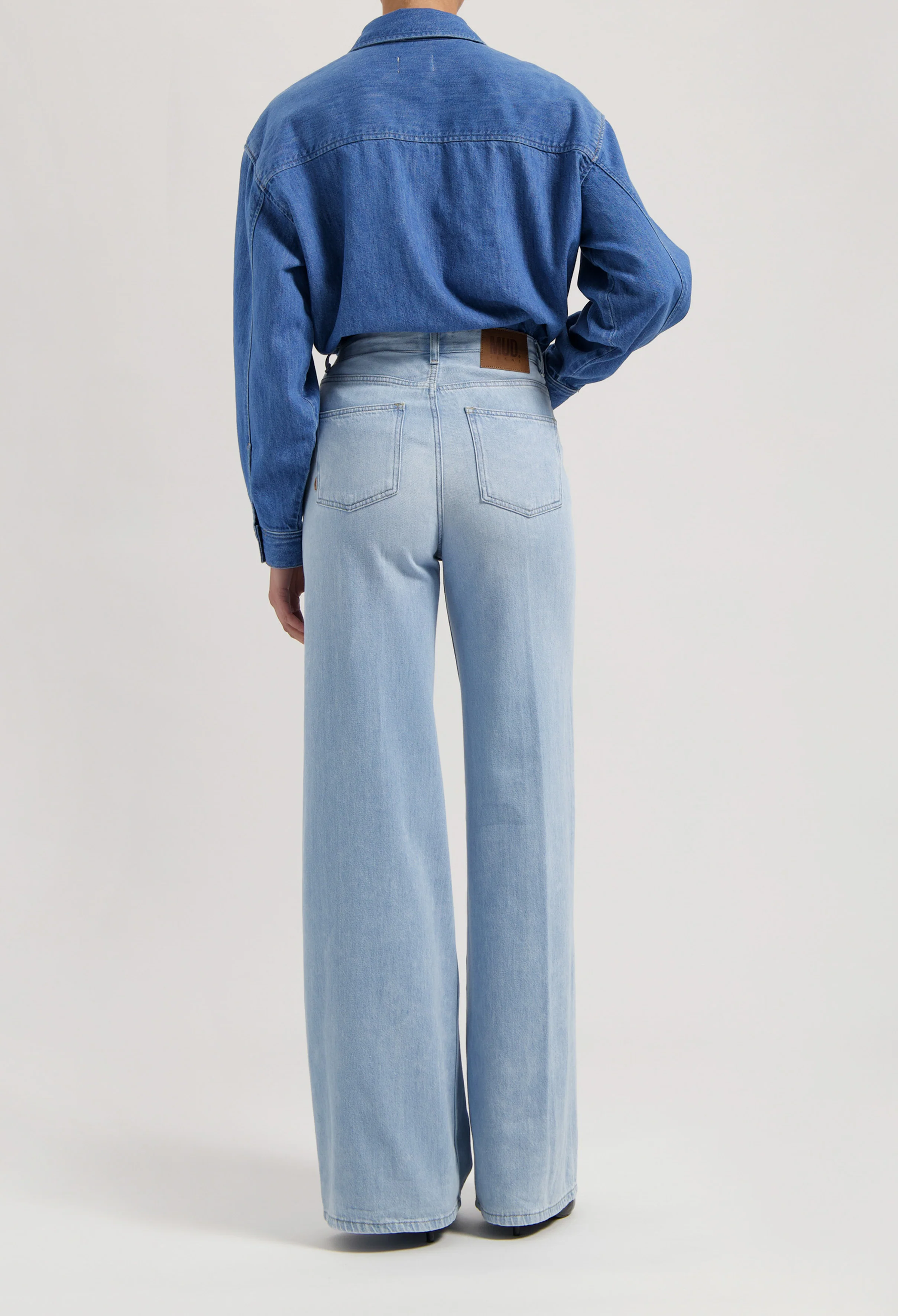 Reese Denim Shirt - Medium Stone - Image 6